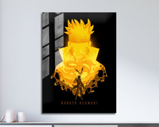 Anime Town Creations Metal Poster Naruto Sage of the Sixth Paths Minimalist 11" x 17" Home Goods - Anime Naruto Metal Poster