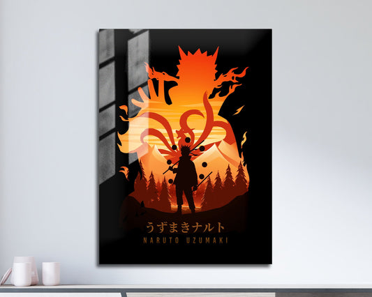 Anime Town Creations Metal Poster Naruto Uzumaki Minimalist 11" x 17" Home Goods - Anime Naruto Metal Poster
