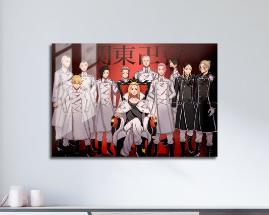Anime Town Creations Metal Poster Landscape Tokyo Revengers Kanto Manji Gang 17" x 11" Home Goods - Anime Tokyo Revengers Metal Poster