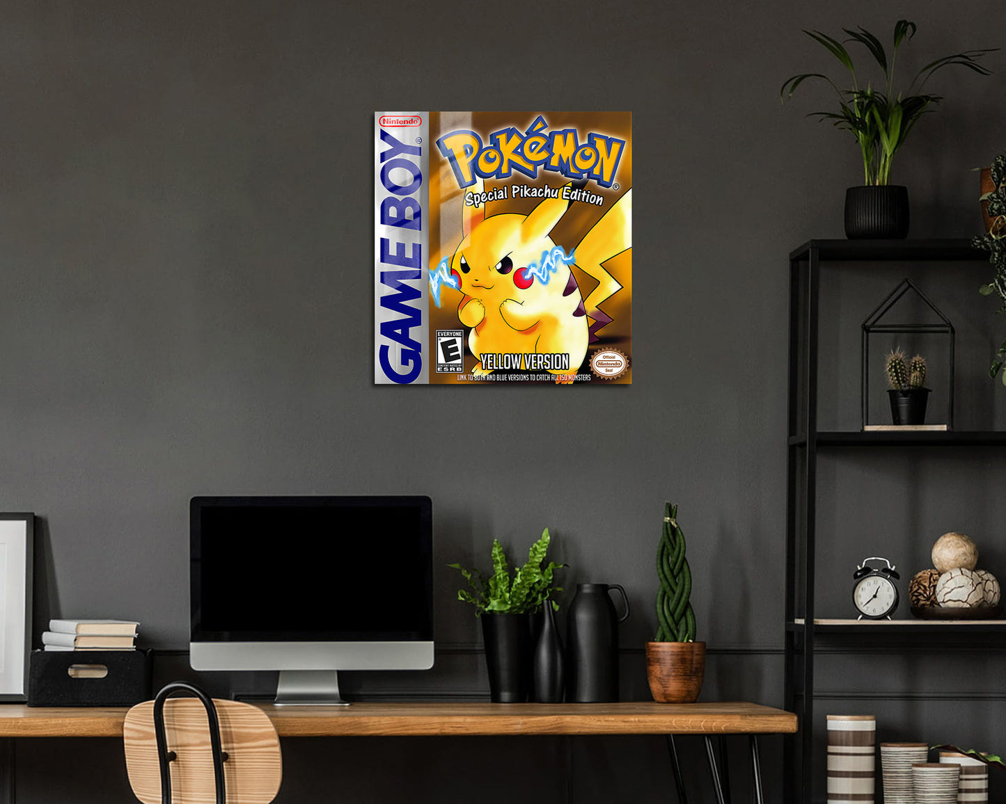 Pokemon Yellow Pikachu Gameboy Cover Metal Poster