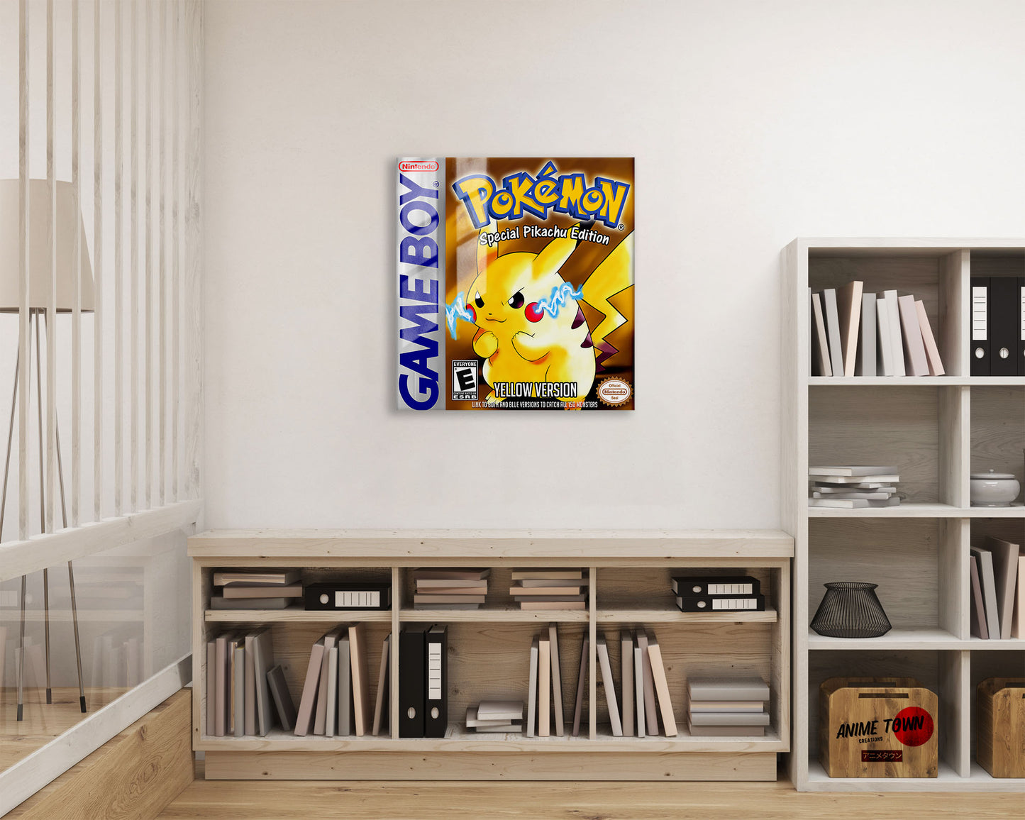 Pokemon Yellow Pikachu Gameboy Cover Metal Poster