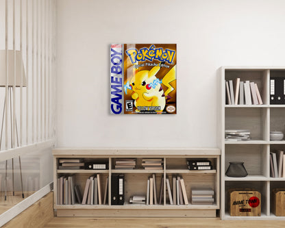 Pokemon Yellow Pikachu Gameboy Cover Metal Poster