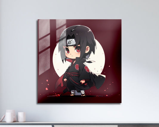 Anime Town Creations Metal Poster Square Chibi Itachi 10" x 10" Home Goods - Anime Naruto Metal Poster