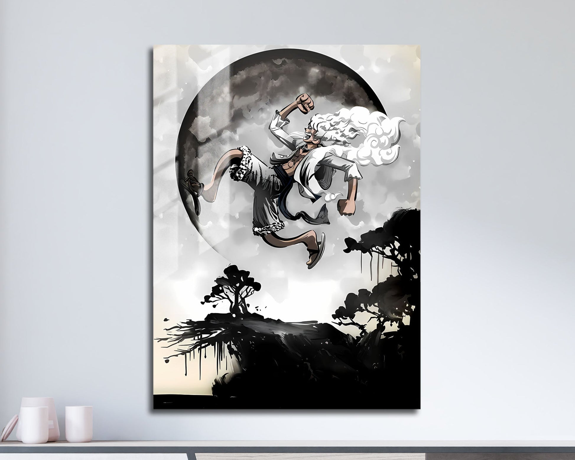 Anime Town Creations Metal Poster One Piece Gear 5 Moon 11" x 17" Home Goods - Anime One Piece Metal Poster