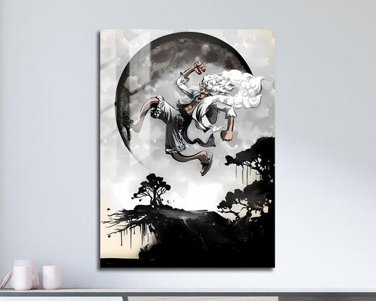 Anime Town Creations Metal Poster One Piece Gear 5 Moon 11" x 17" Home Goods - Anime One Piece Metal Poster