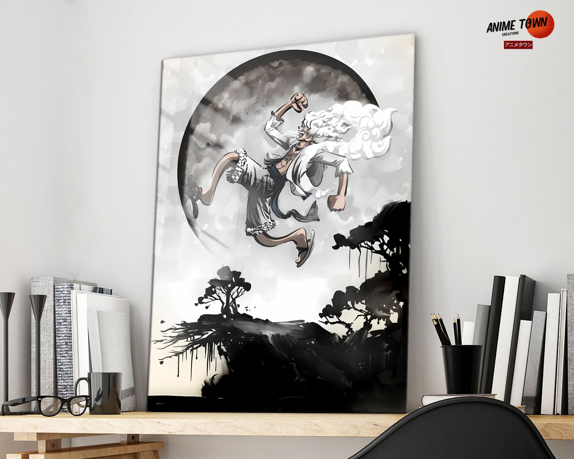 Anime Town Creations Metal Poster One Piece Gear 5 Moon 16" x 24" Home Goods - Anime One Piece Metal Poster