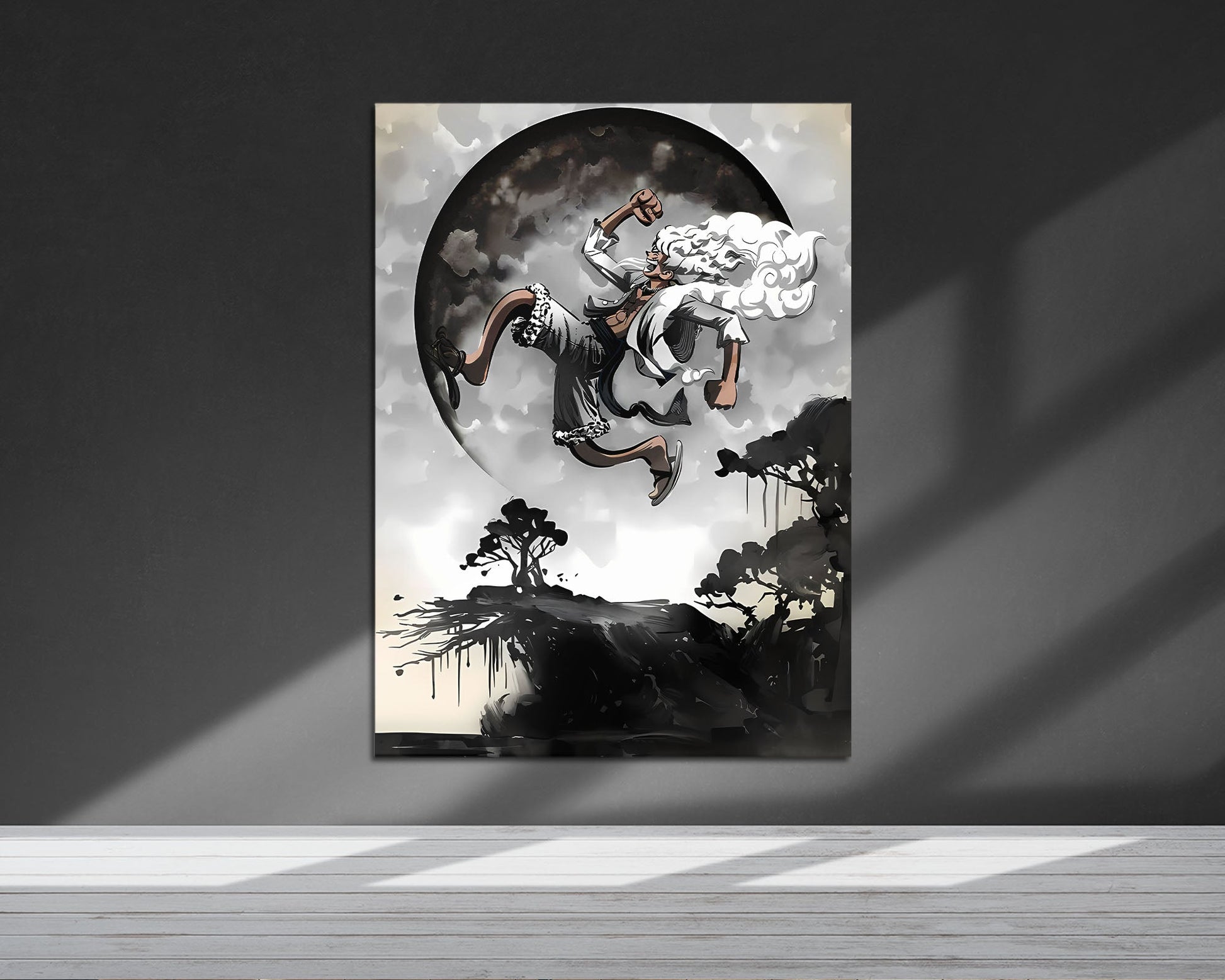 Anime Town Creations Metal Poster One Piece Gear 5 Moon 5" x 7" Home Goods - Anime One Piece Metal Poster