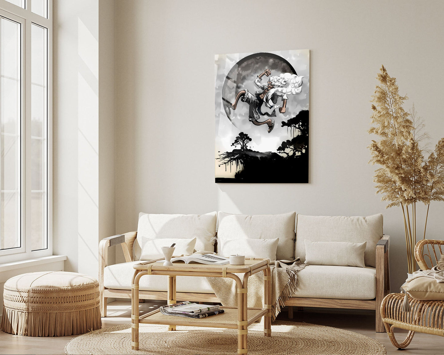 Anime Town Creations Metal Poster One Piece Gear 5 Moon 5" x 7" Home Goods - Anime One Piece Metal Poster