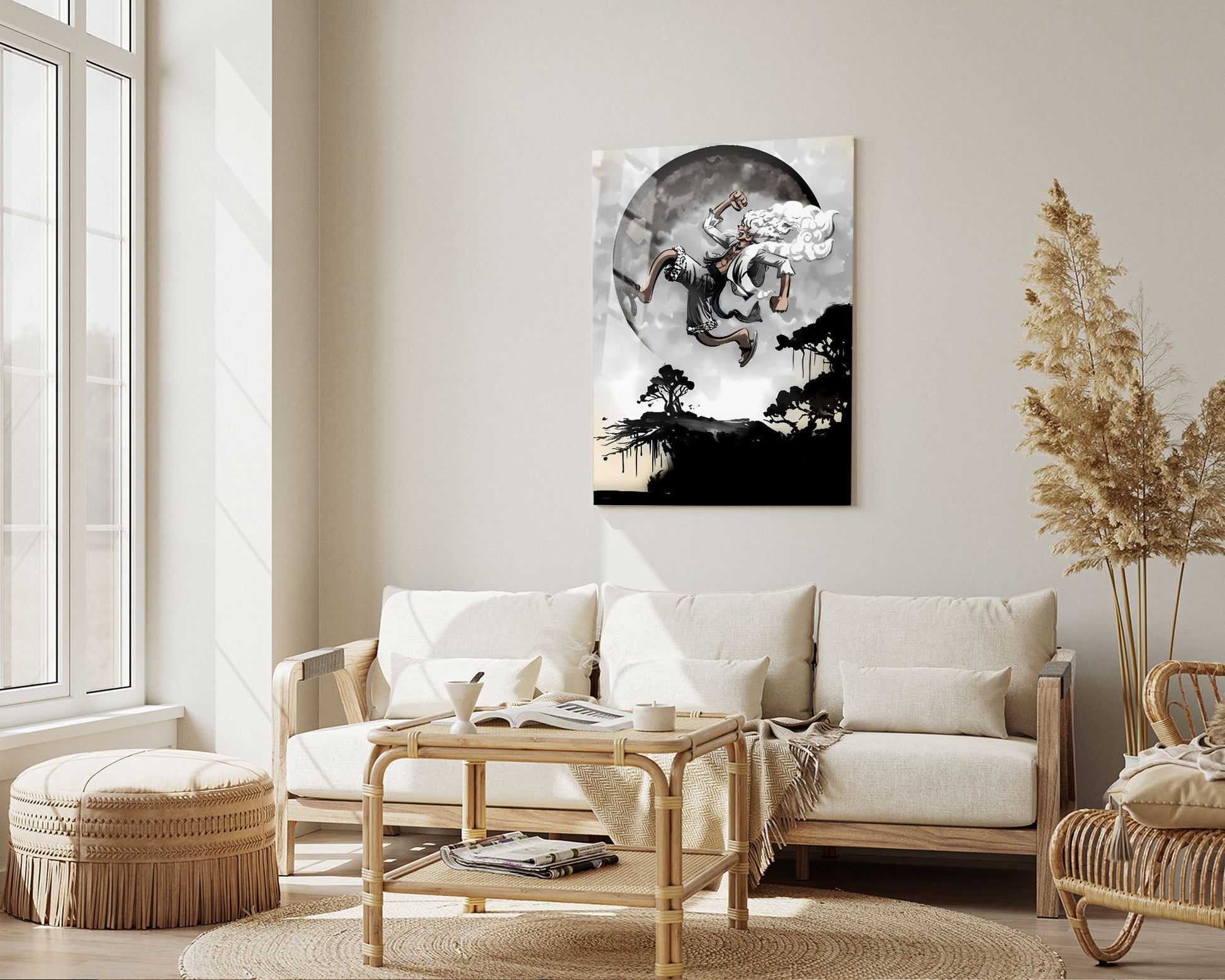 Anime Town Creations Metal Poster One Piece Gear 5 Moon 5" x 7" Home Goods - Anime One Piece Metal Poster