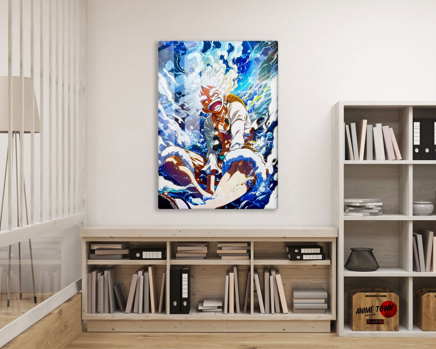 Anime Town Creations Metal Poster One Piece Luffy Gear 5 Joyboy 16" x 24" Home Goods - Anime One Piece Metal Poster
