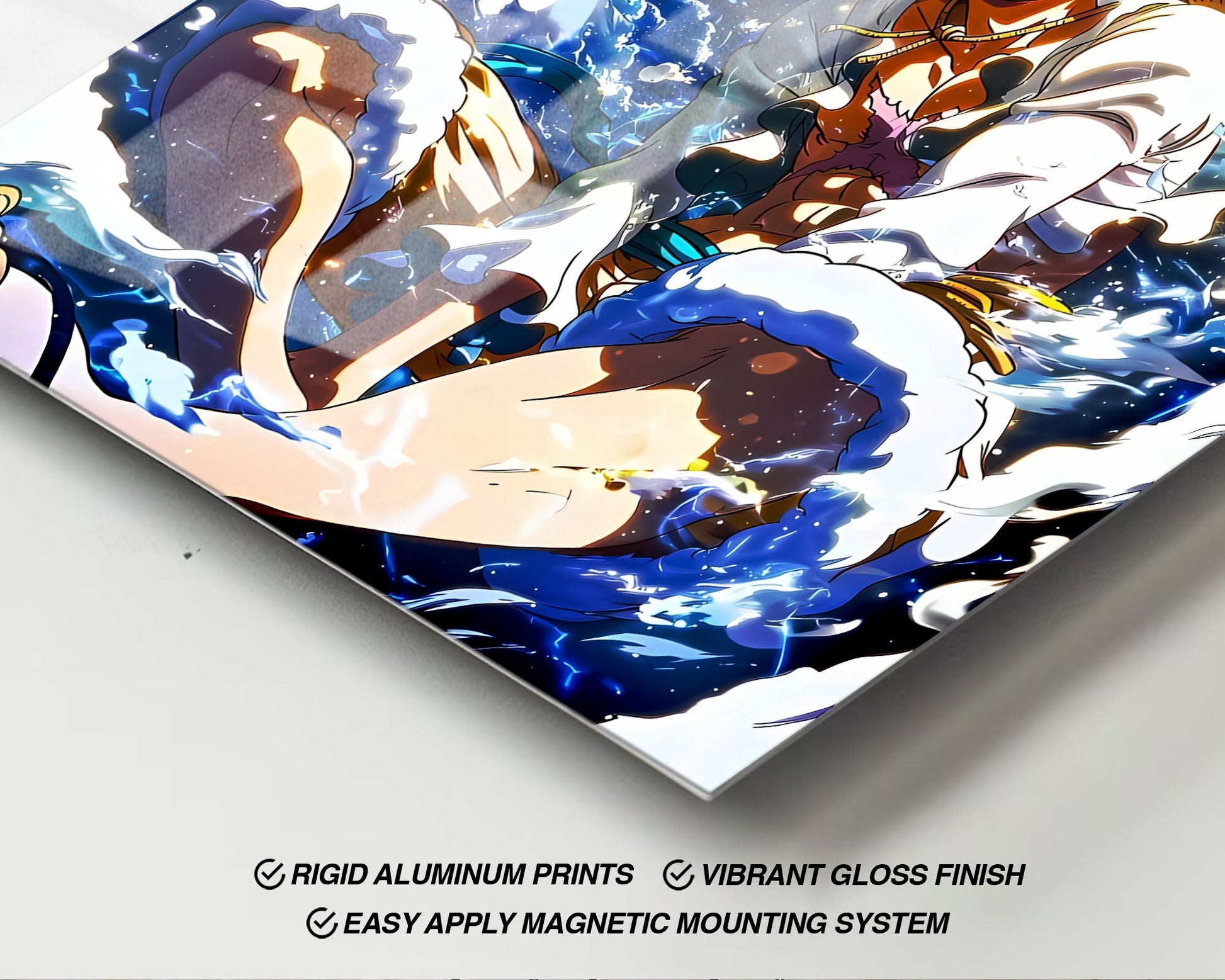 Anime Town Creations Metal Poster One Piece Luffy Gear 5 Joyboy 24" x 36" Home Goods - Anime One Piece Metal Poster