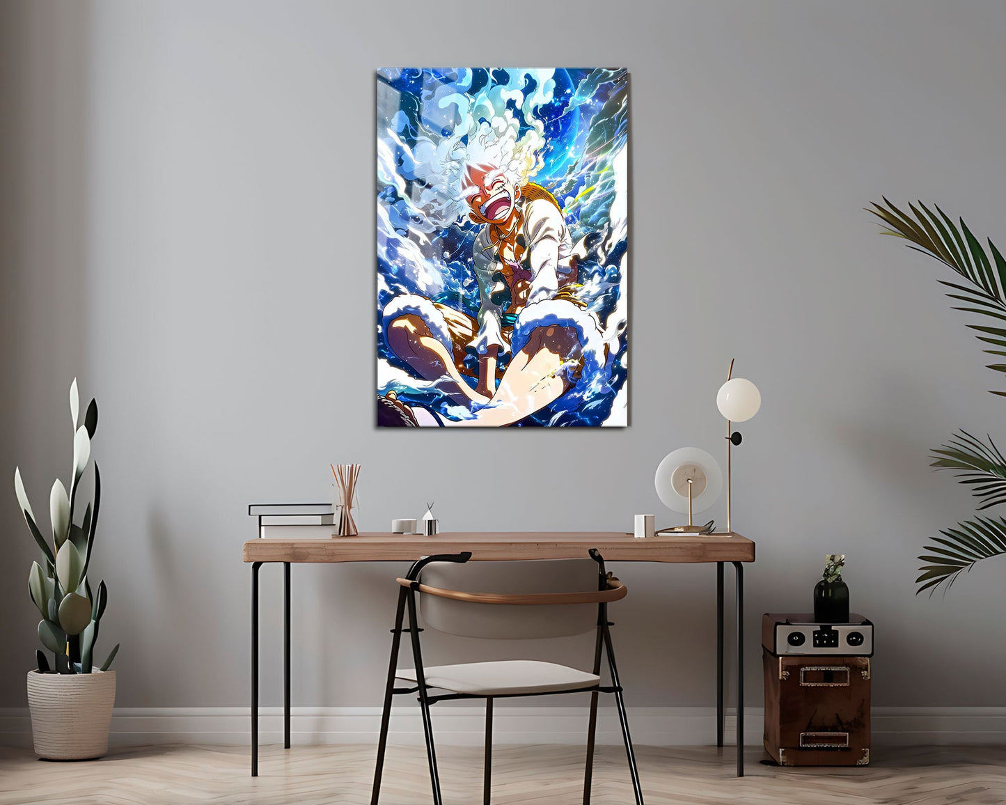 Anime Town Creations Metal Poster One Piece Luffy Gear 5 Joyboy 24" x 36" Home Goods - Anime One Piece Metal Poster