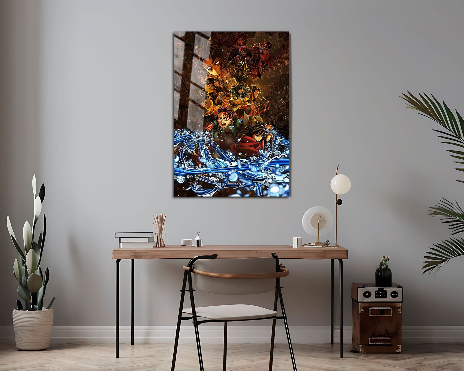 Anime Town Creations Metal Poster Demon Slayer Infinity Castle Arc Textless 24" x 36" Home Goods - Anime Demon Slayer Metal Poster