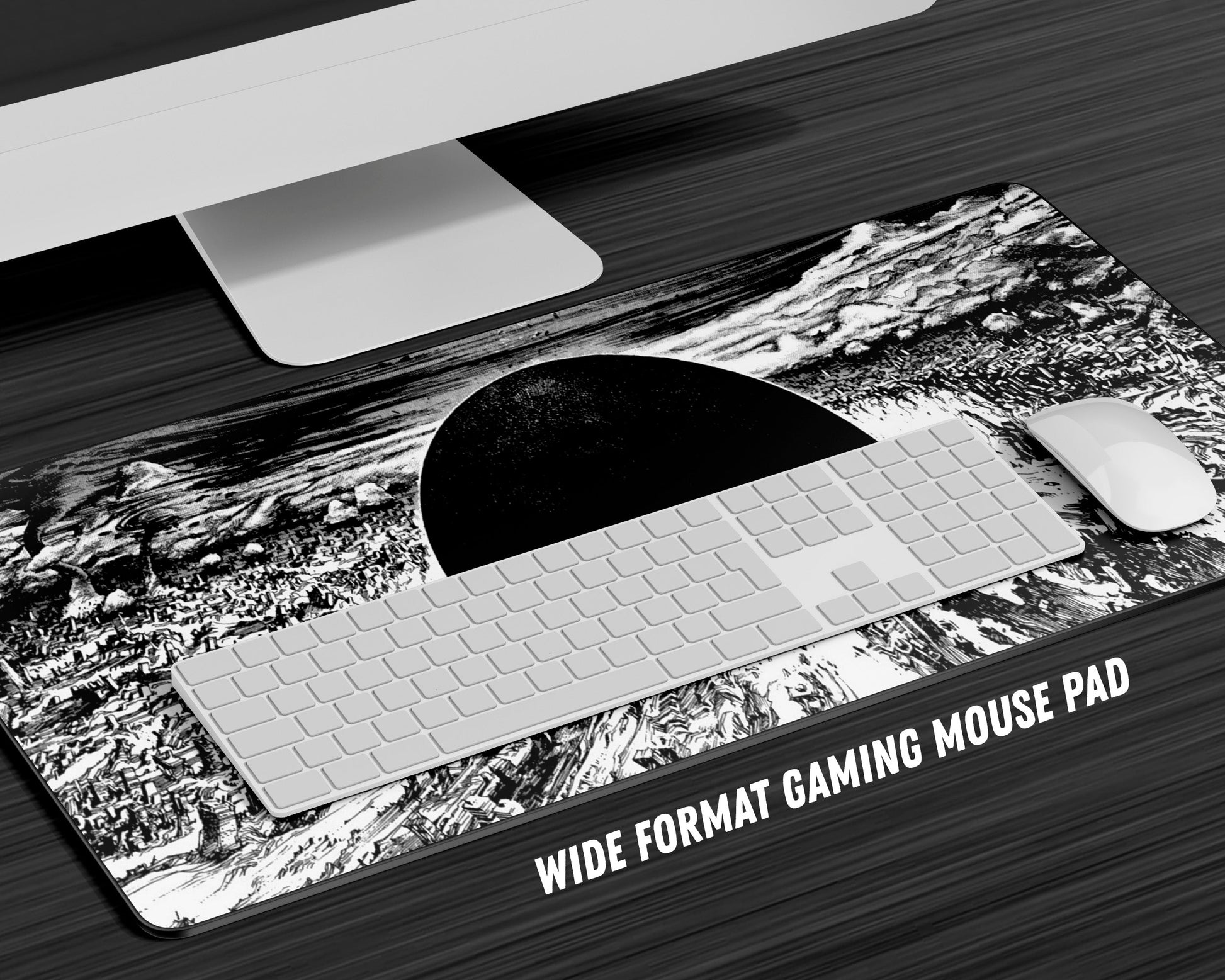 Anime Town Creations Mouse Pad Akira Bomb Black and White Gaming Mouse Pad Accessories - Anime Akira Gaming Mouse Pad