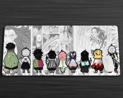 Anime Town Creations Mouse Pad Demon Slayer Chibi Hashira Manga Panel Gaming Mouse Pad Accessories - Anime Demon Slayer Gaming Mouse Pad