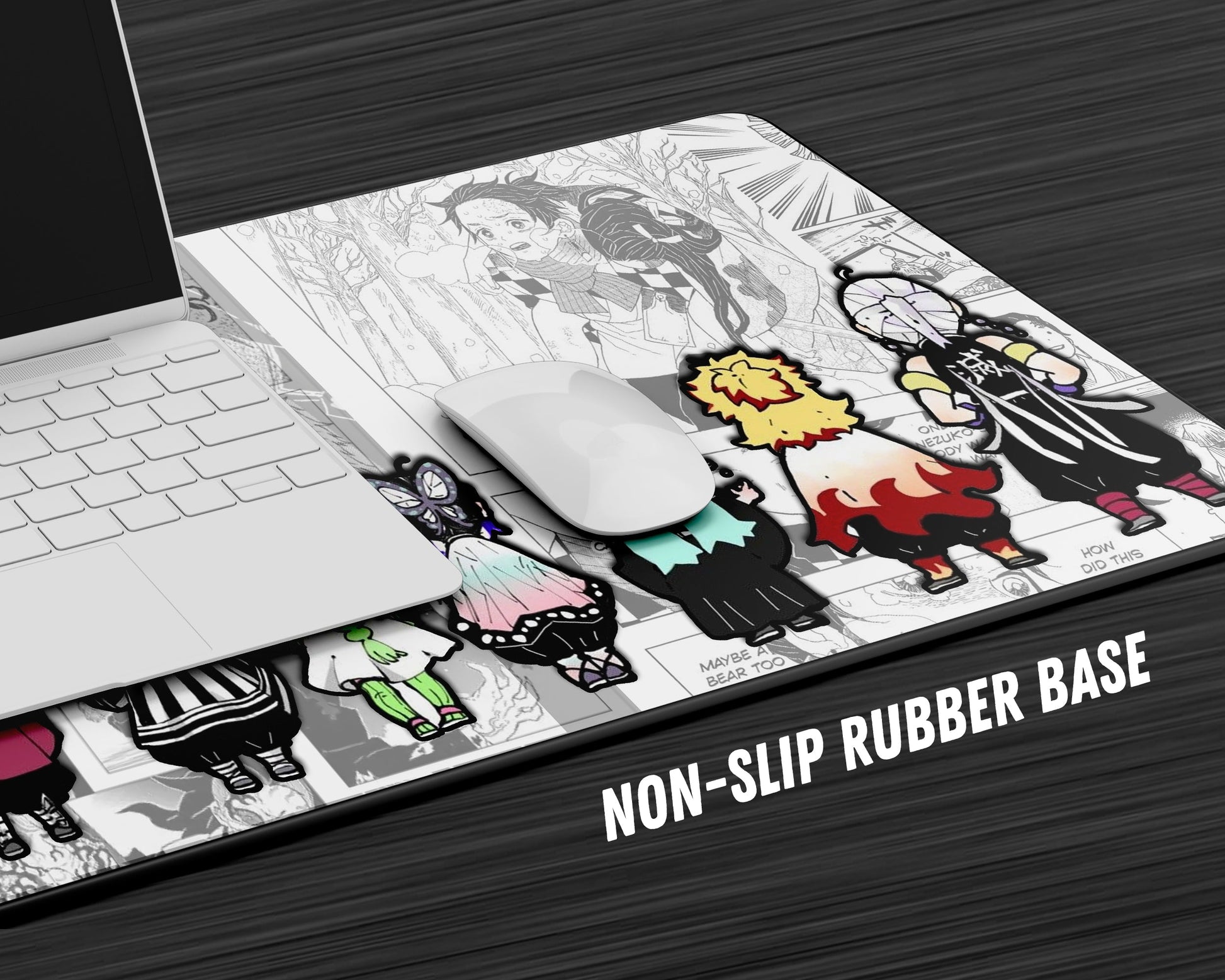 Anime Town Creations Mouse Pad Demon Slayer Chibi Hashira Manga Panel Gaming Mouse Pad Accessories - Anime Demon Slayer Gaming Mouse Pad