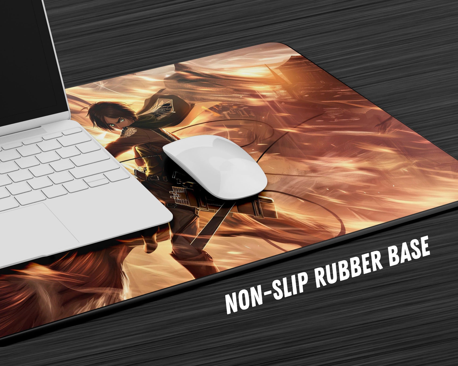 Anime Town Creations Mouse Pad Attack on Titan Eren Yeager Gaming Mouse Pad Accessories - Anime Attack on Titan Gaming Mouse Pad