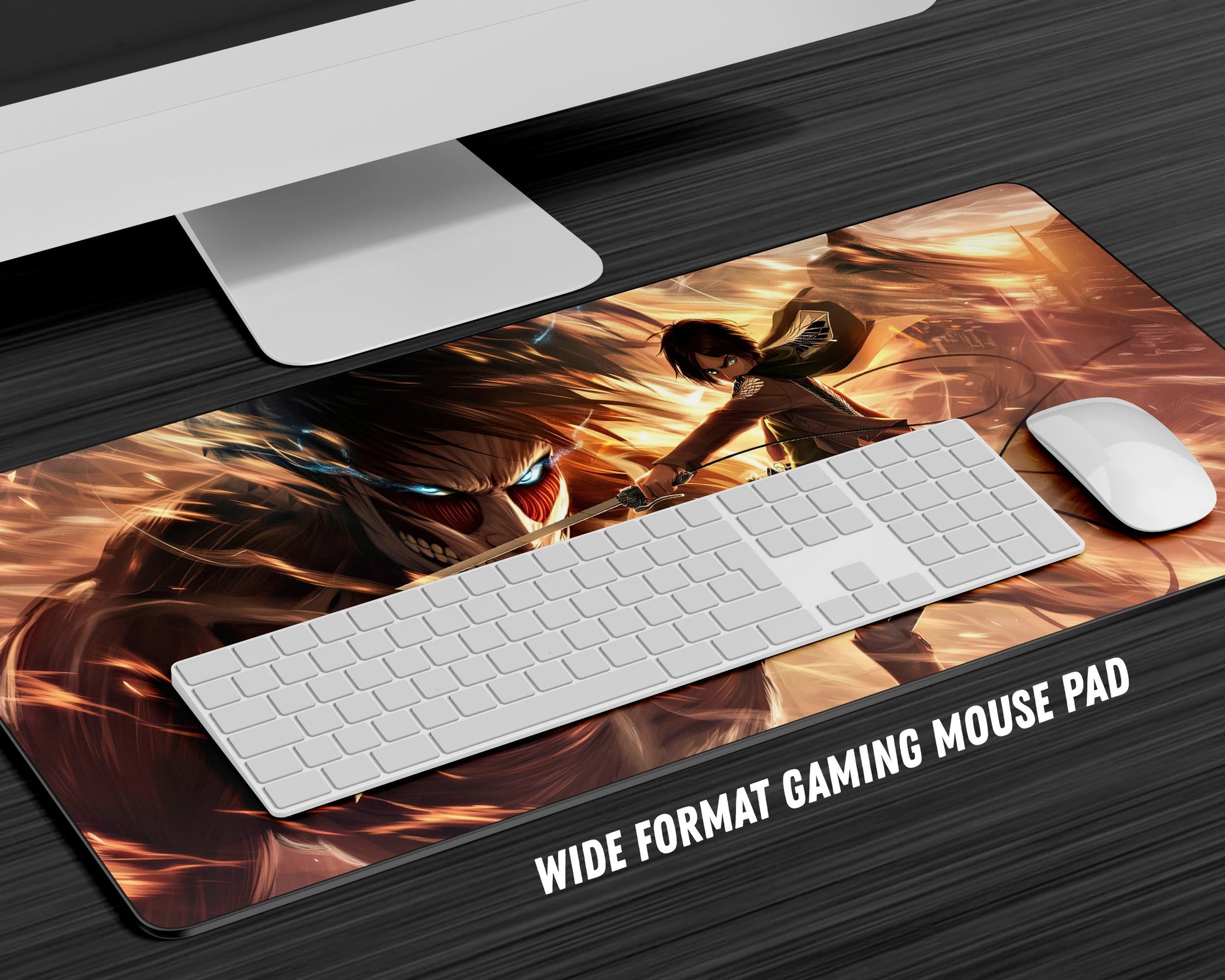 Anime Town Creations Mouse Pad Attack on Titan Eren Yeager Gaming Mouse Pad Accessories - Anime Attack on Titan Gaming Mouse Pad