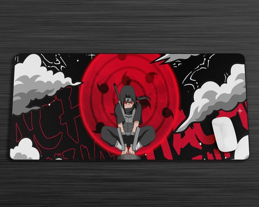 Anime Town Creations Mouse Pad Uchiha Itachi Anbu Sharingan Gaming Mouse Pad Accessories - Anime Naruto Gaming Mouse Pad