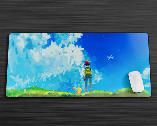 Anime Town Creations Mouse Pad Pokemon Day Landscape Gaming Mouse Pad Accessories - Anime Pokemon Gaming Mouse Pad