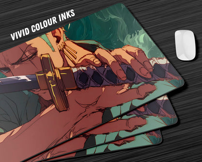 Anime Town Creations Mouse Pad One Piece Zoro Artistic Gaming Mouse Pad Accessories - Anime One Piece Gaming Mouse Pad