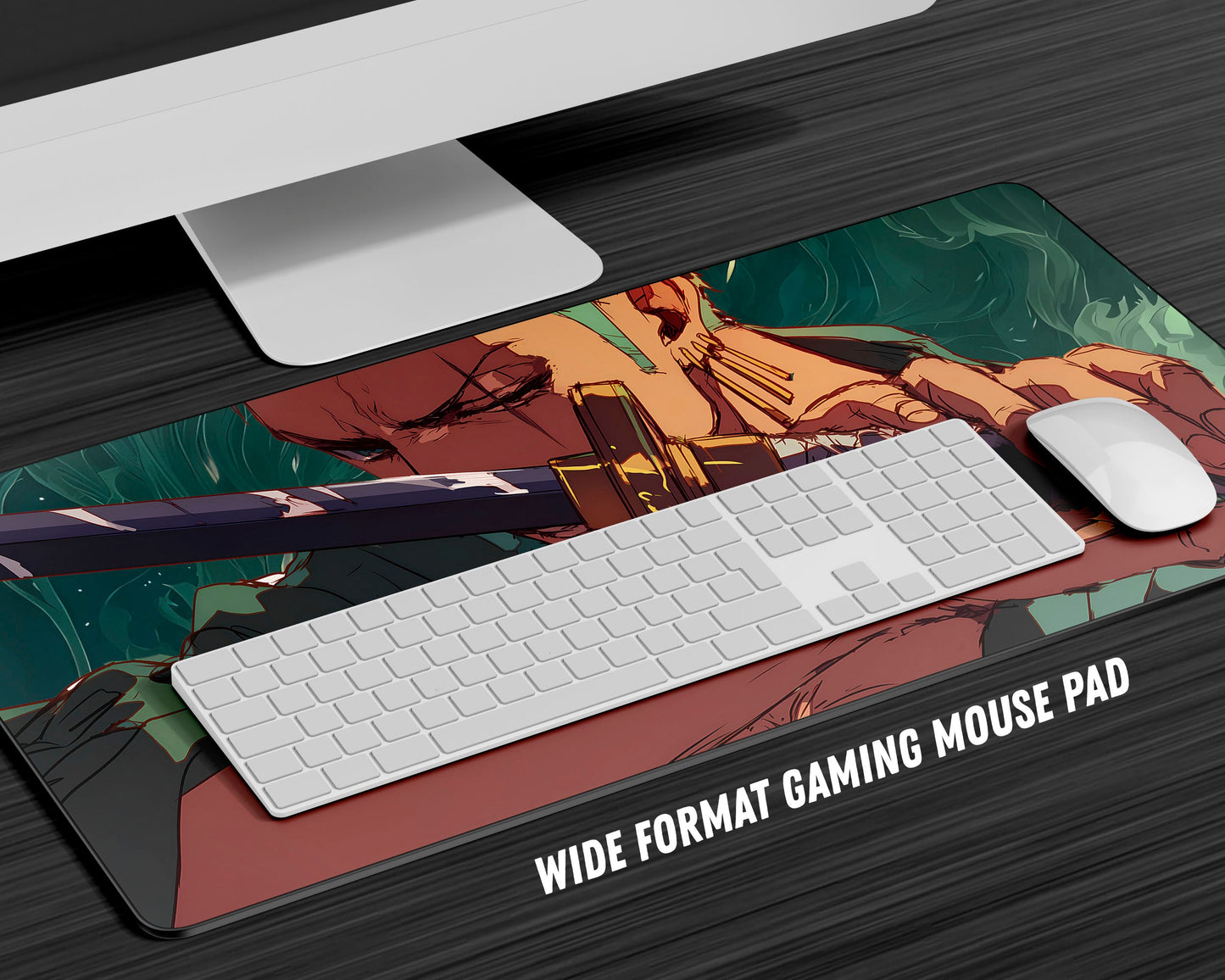 Anime Town Creations Mouse Pad One Piece Zoro Artistic Gaming Mouse Pad Accessories - Anime One Piece Gaming Mouse Pad