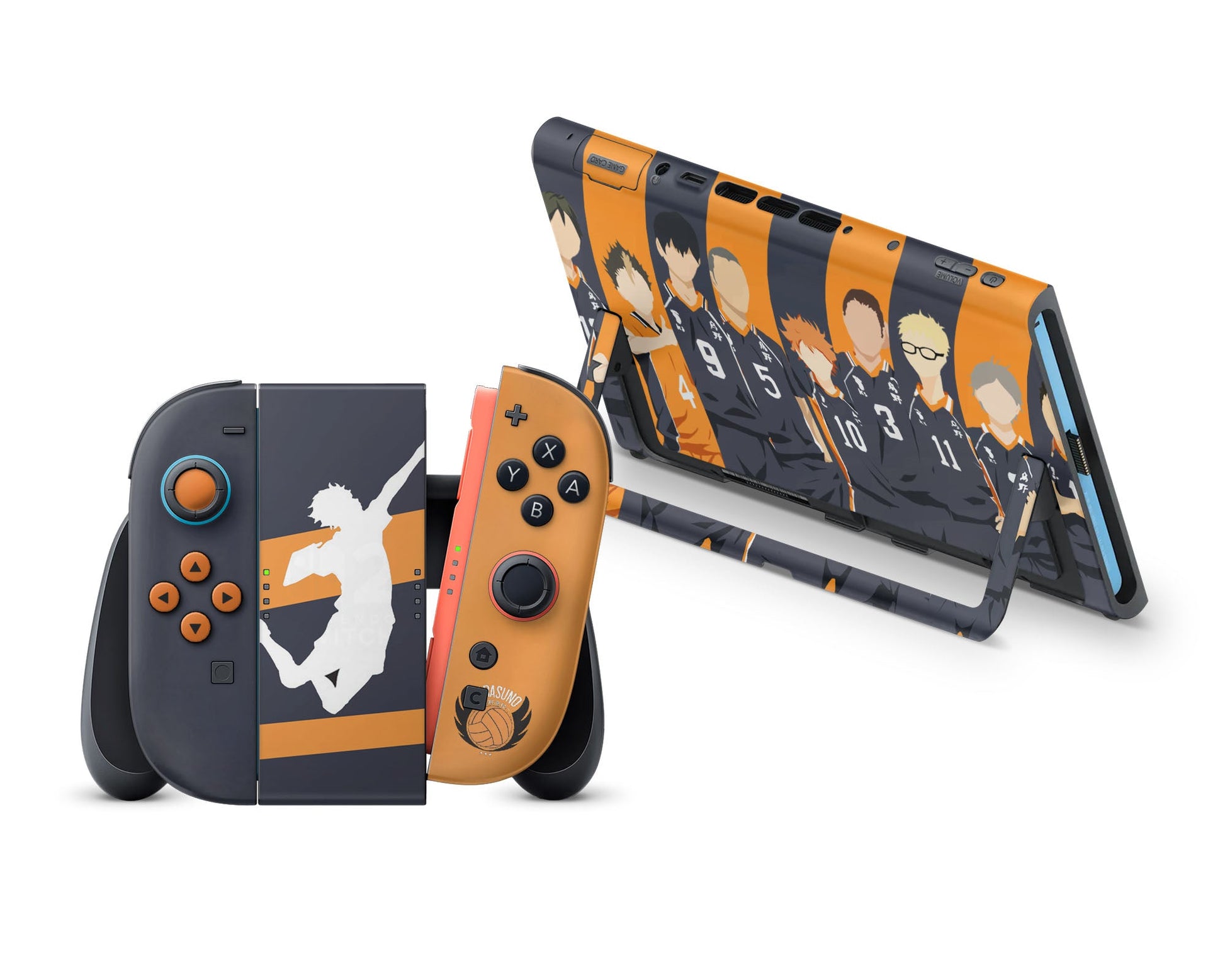 Anime Town Creations Nintendo Switch 2 Haikyuu Fly High Vinyl +Tempered Glass Skins - Anime Haikyuu Switch 2 Skin