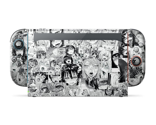 Anime Town Creations Nintendo Switch 2 Ahegao Manga Vinyl only Skins - Anime Ahegao Switch 2 Skin