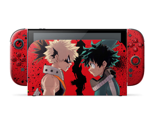 Anime Town Creations Nintendo Switch 2 My Hero Academia Red Vinyl only Skins - Anime My Hero Academia Switch 2 Skin