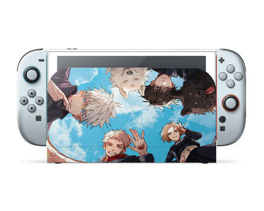 Anime Town Creations Nintendo Switch 2 Jujutsu Kaisen Sky Blue Vinyl only Skins - Anime Jujutsu Kaisen Switch 2 Skin