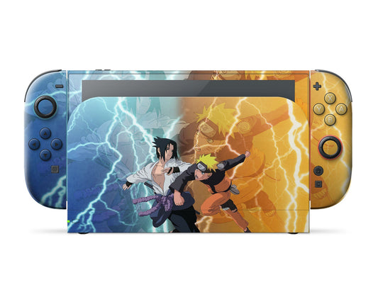 Anime Town Creations Nintendo Switch 2 Naruto vs. Sasuke Vinyl only Skins - Anime Naruto Switch 2 Skin