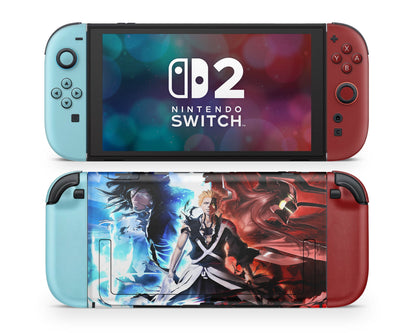 Anime Town Creations Nintendo Switch 2 Bleach Ichigo vs Zangetsu Vinyl only Skins - Anime Bleach Switch 2 Skin