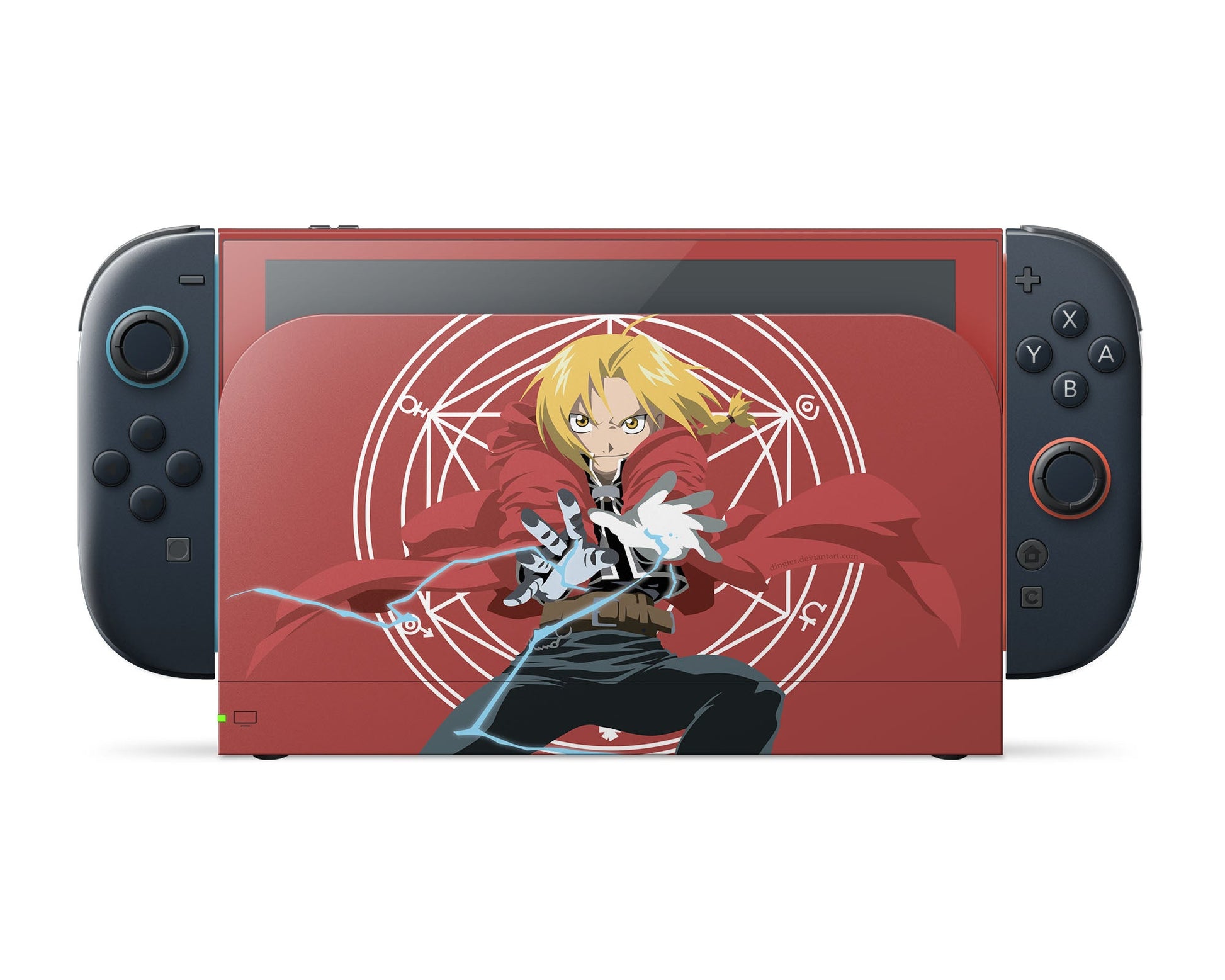 Anime Town Creations Nintendo Switch 2 Full Metal Alchemist Edward & Alphonse Minimalist Vinyl only Skins - Anime Full Metal Alchemist Switch 2 Skin