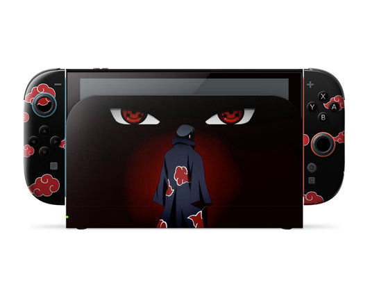 Anime Town Creations Nintendo Switch 2 Itachi Tsukuyomi Akatsuki Vinyl only Skins - Anime Naruto Switch 2 Skin