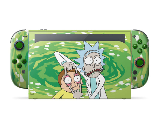 Anime Town Creations Nintendo Switch 2 Rick and Morty Open Your Eyes Morty Vinyl only Skins - Anime Rick and Morty Switch 2 Skin