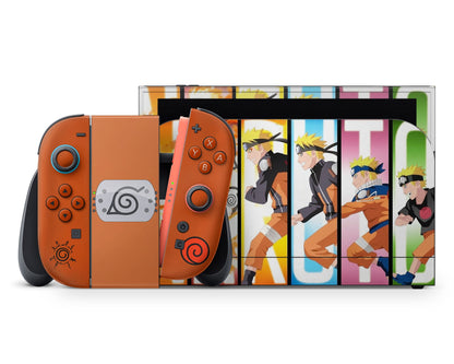 Anime Town Creations Nintendo Switch 2 Naruto Evolution Vinyl +Tempered Glass Skins - Anime Naruto Switch 2 Skin