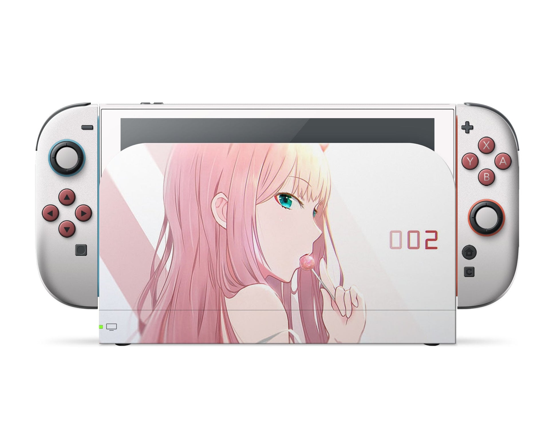 Anime Town Creations Nintendo Switch 2 Darling in the Franxx Zero Two Kawaii Vinyl only Skins - Anime Darling in the Franxx Switch 2 Skin