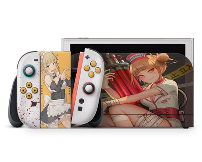 Anime Town Creations Nintendo Switch 2 My Hero Academia Himiko Toga Vinyl +Tempered Glass Skins - Anime My Hero Academia Switch 2 Skin