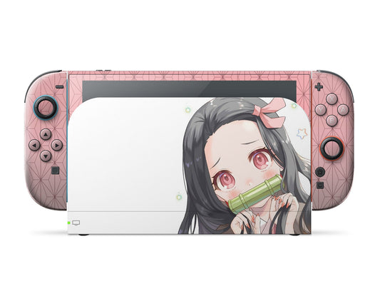 Anime Town Creations Nintendo Switch 2 Demon Slayer Kawaii Nezuko Vinyl only Skins - Anime Demon Slayer Switch 2 Skin