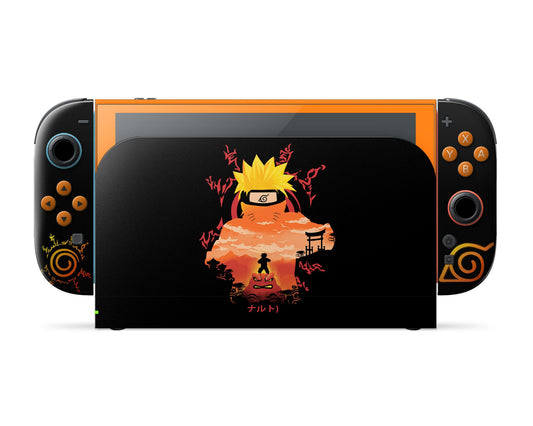 Anime Town Creations Nintendo Switch 2 Naruto Black Vinyl only Skins - Anime Naruto Switch 2 Skin