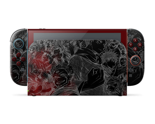 Anime Town Creations Nintendo Switch 2 Jujutsu Kaisen Black & White Vinyl only Skins - Anime Jujutsu Kaisen Switch 2 Skin