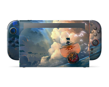 Anime Town Creations Nintendo Switch 2 One Piece A Thousand Sunny Vinyl only Skins - Anime One Piece Switch 2 Skin