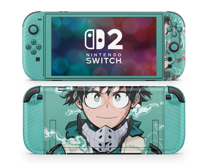 Anime Town Creations Nintendo Switch 2 My Hero Academia Deku Minimalist Vinyl only Skins - Anime My Hero Academia Switch 2 Skin