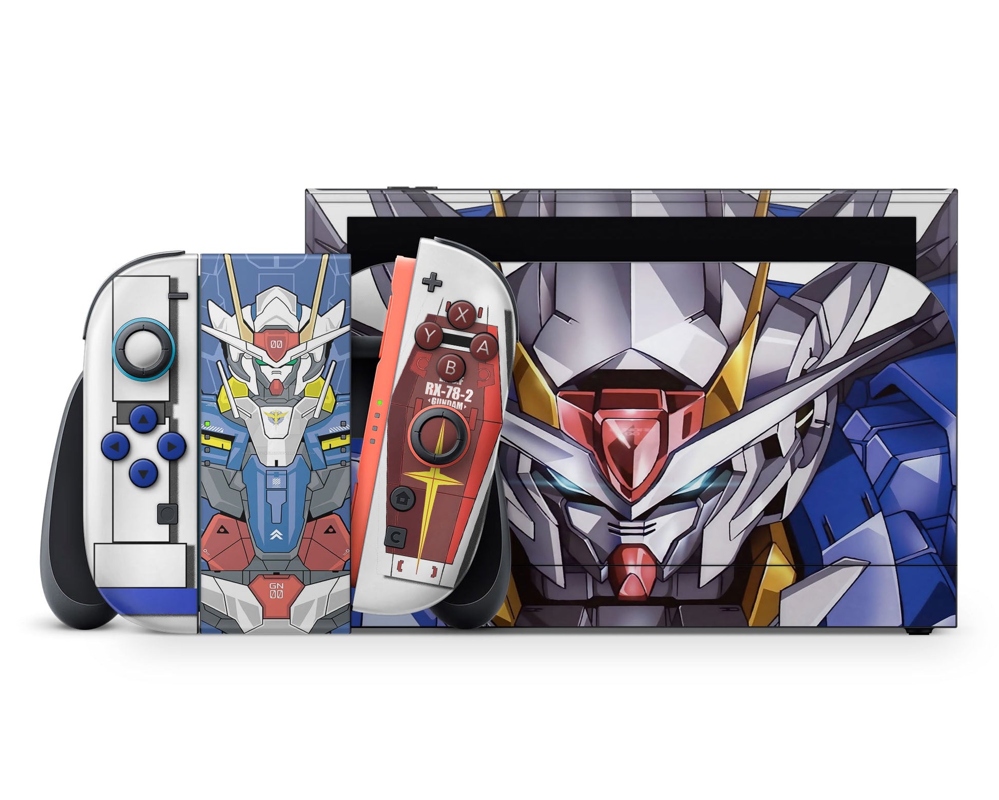 Anime Town Creations Nintendo Switch 2 Gundam Vinyl +Tempered Glass Skins - Anime Gundam Switch 2 Skin