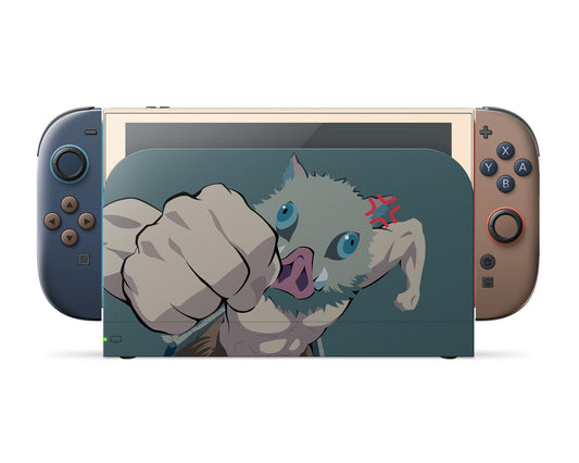 Anime Town Creations Nintendo Switch 2 Demon Slayer Inosuke Vinyl only Skins - Anime Demon Slayer Switch 2 Skin