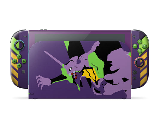 Anime Town Creations Nintendo Switch 2 Neon Evangelion Genesis Unit 01 Vinyl only Skins - Anime Neon Evangelion Genesis Switch 2 Skin