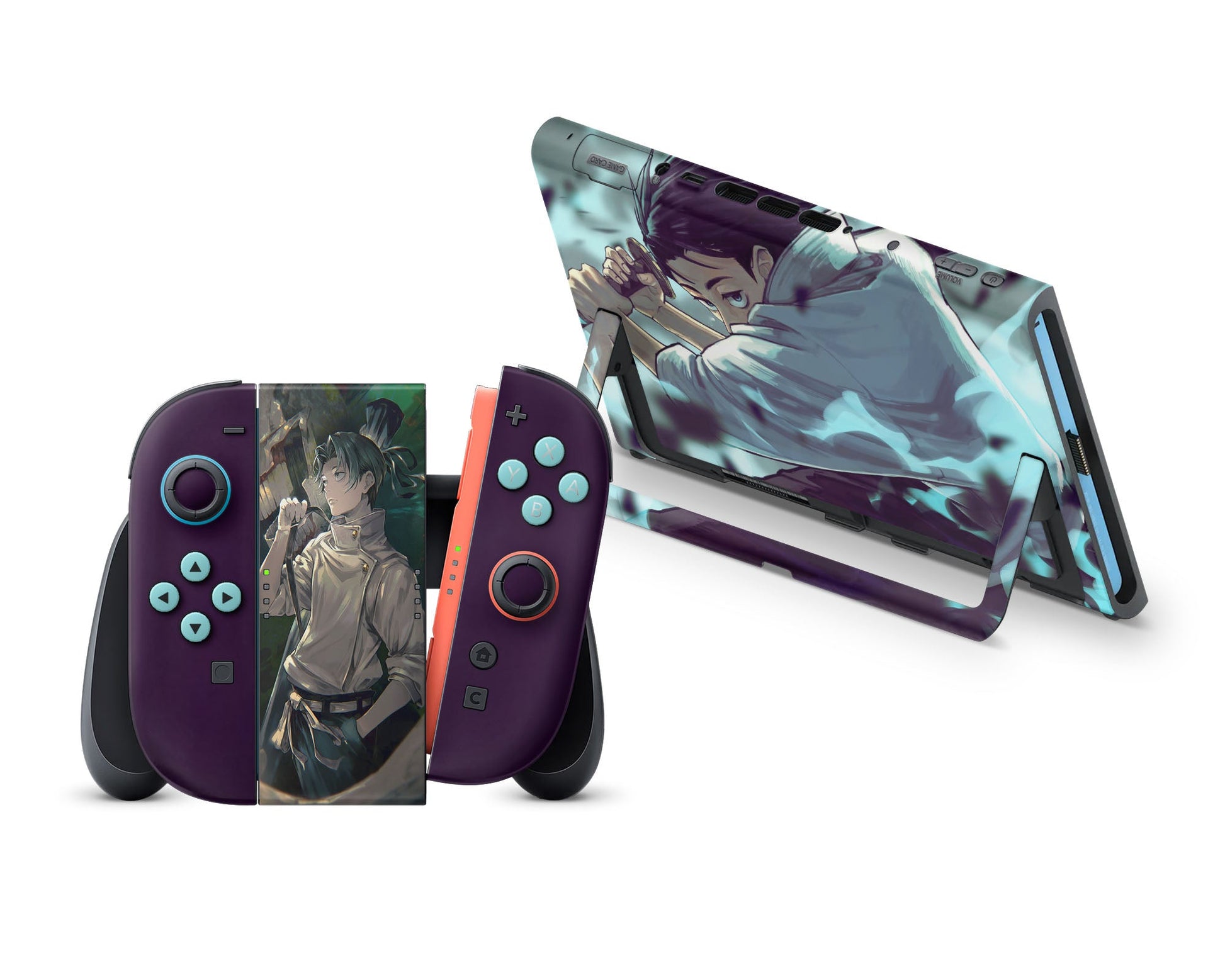 Anime Town Creations Nintendo Switch 2 Jujutsu Kaisen Yuta Okkotsu Vinyl +Tempered Glass Skins - Anime Jujutsu Kaisen Switch 2 Skin