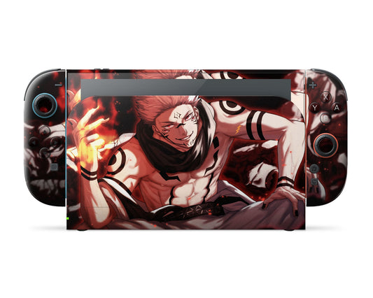 Anime Town Creations Nintendo Switch 2 Jujutsu Kaisen Sukuna Vinyl only Skins - Anime Jujutsu Kaisen Switch 2 Skin