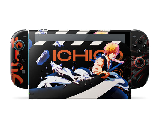 Anime Town Creations Nintendo Switch 2 Bleach Kurosaki Ichigo Vinyl only Skins - Anime Bleach Switch 2 Skin