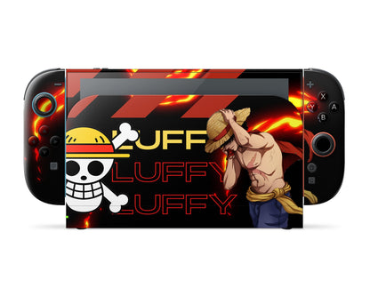 Anime Town Creations Nintendo Switch 2 One Piece Luffy Logo Vinyl only Skins - Anime One Piece Switch 2 Skin